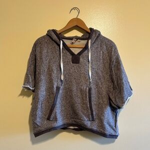 Cropped Short Sleeve Hoodie